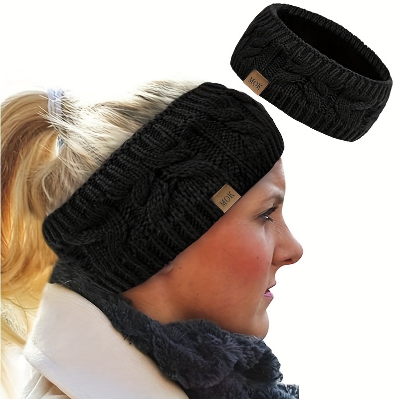 

Winter Cable Knit Head Wrap - Hand Wash Only - Stretchable - Women's - Gifts For Women