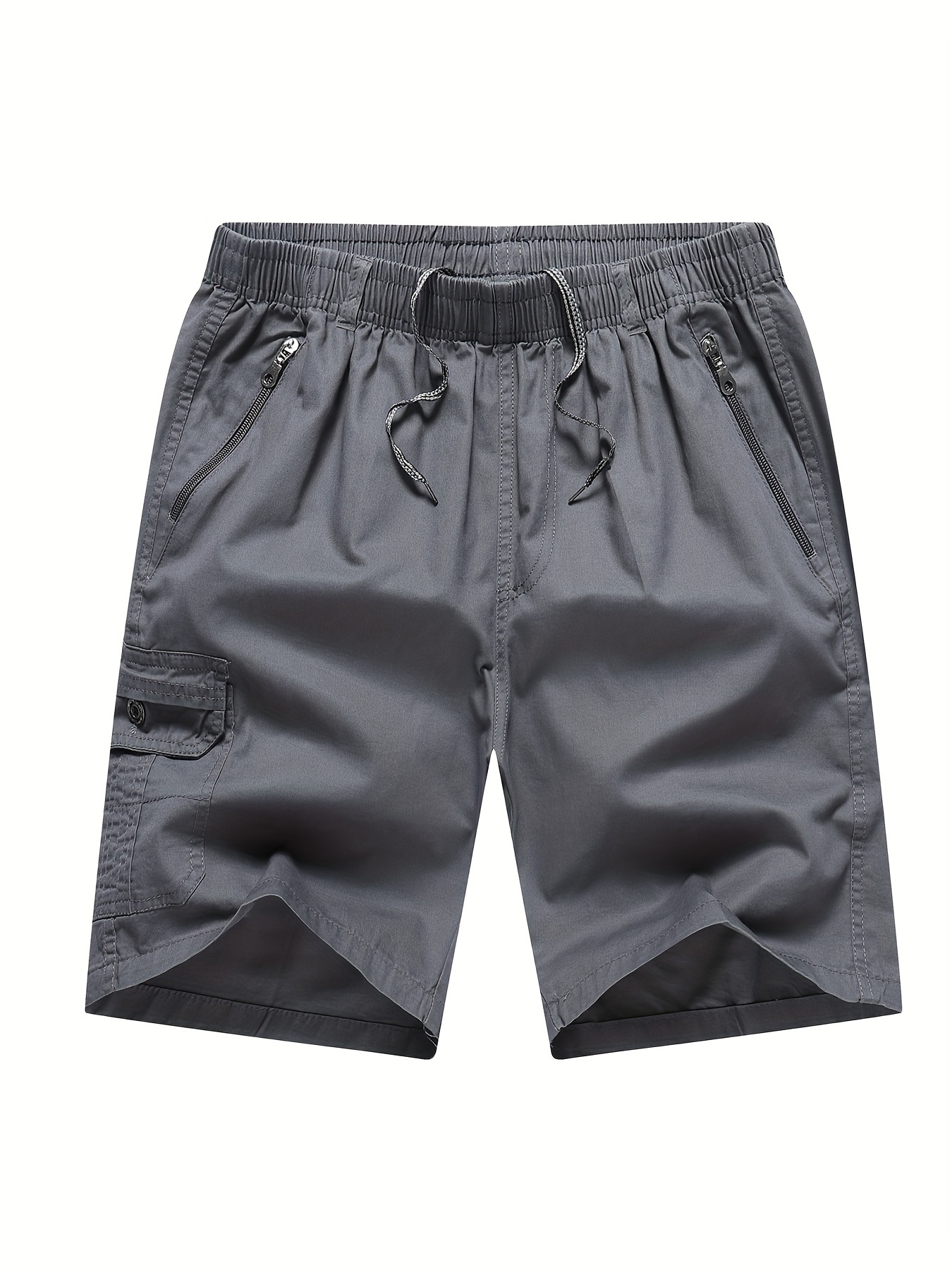 Bagilaanoe Mens Casual Cargo Shorts Elasticated Waist Half Pant Work  Trousers Sport Trunks
