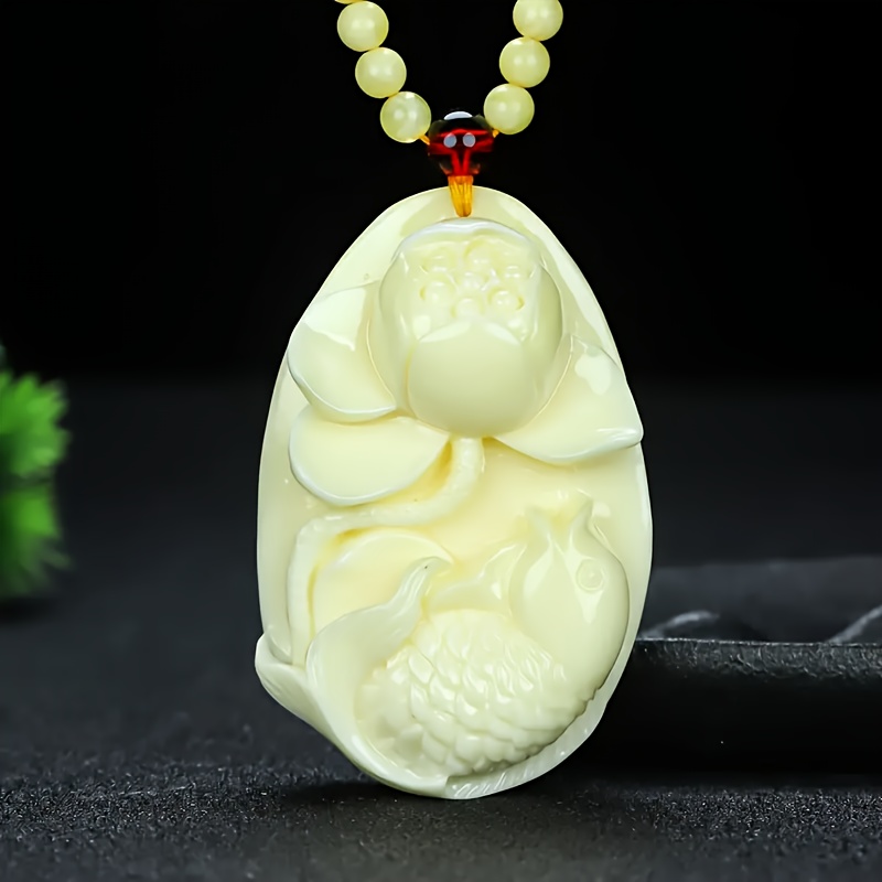 Bohemian Floral & Fish Resin Pendant Necklace, Unisex