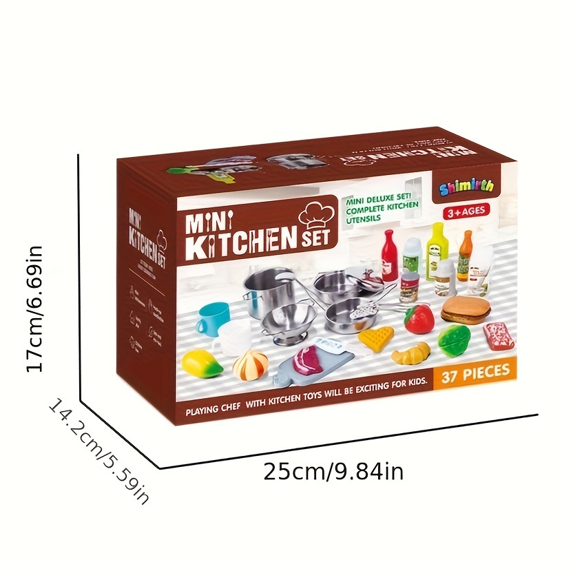 37pcs pretend play kitchen accessories kids kitchen playset Temu - Main Image