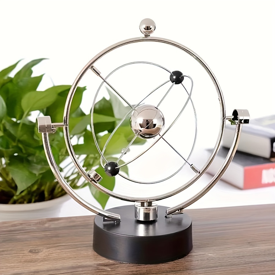 solar system swing electronic balance ball desk decor artistic craft gift for home office details 1