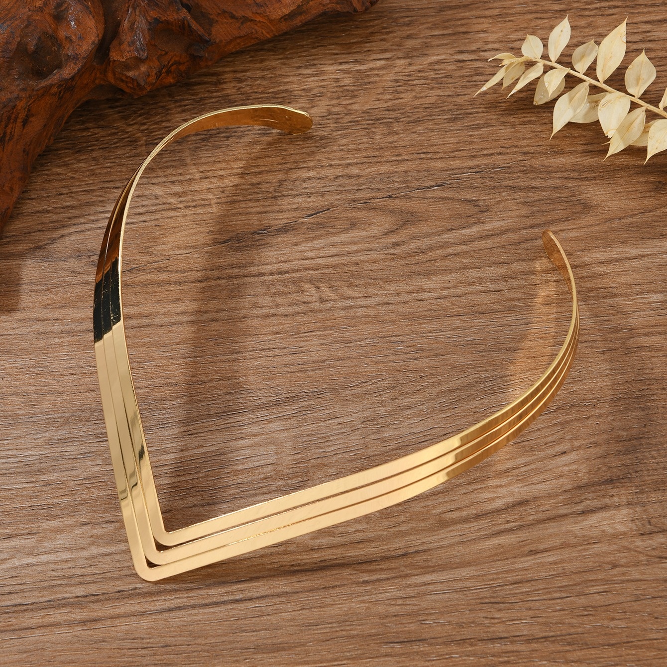 TEMU European And Vintage Choker Necklace, Smooth Minimalist Collar, Party Gift Accessory