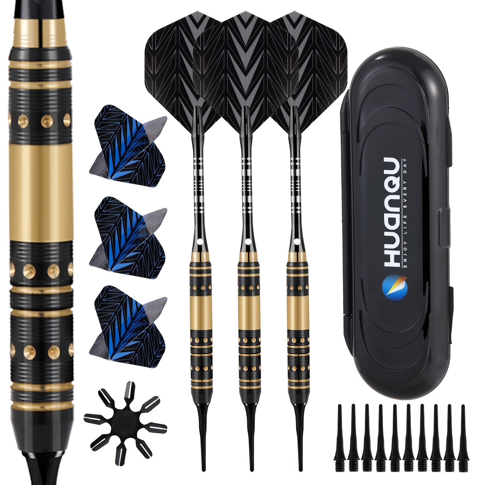Professional Darts Set 3pcs With Accessories 20 Gram Copper Barrels For Adults Training And Games