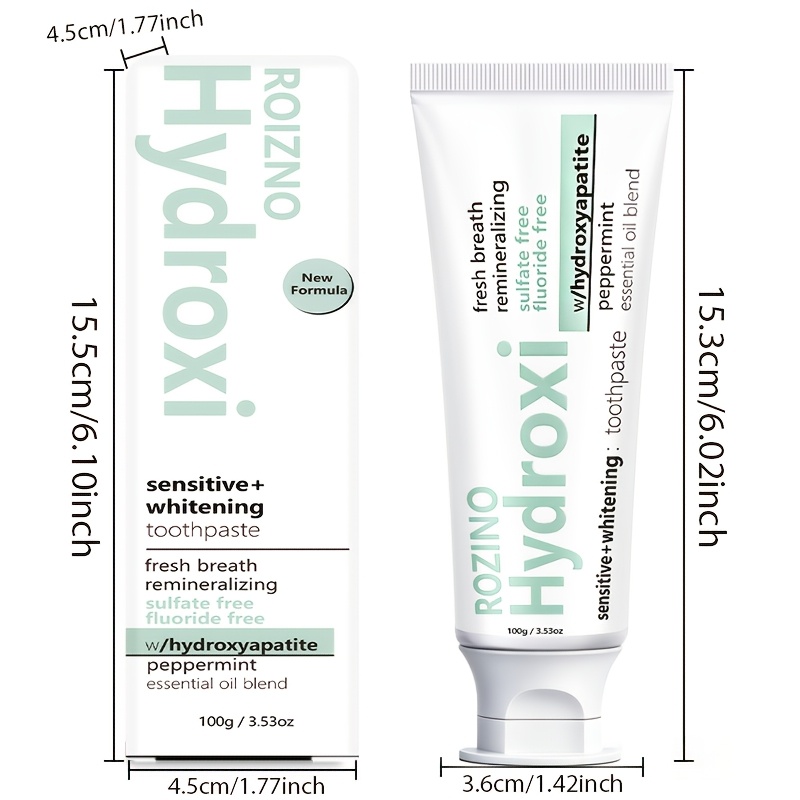 Image of Remineralizing Yellow Toothpaste Plus+, Containing 20% Hydroxyapatite Tooth , Strength -99% Teeth, From , , Deep Cleaning - Fresh Mint Breath, Gums, Making Teeth , Smile