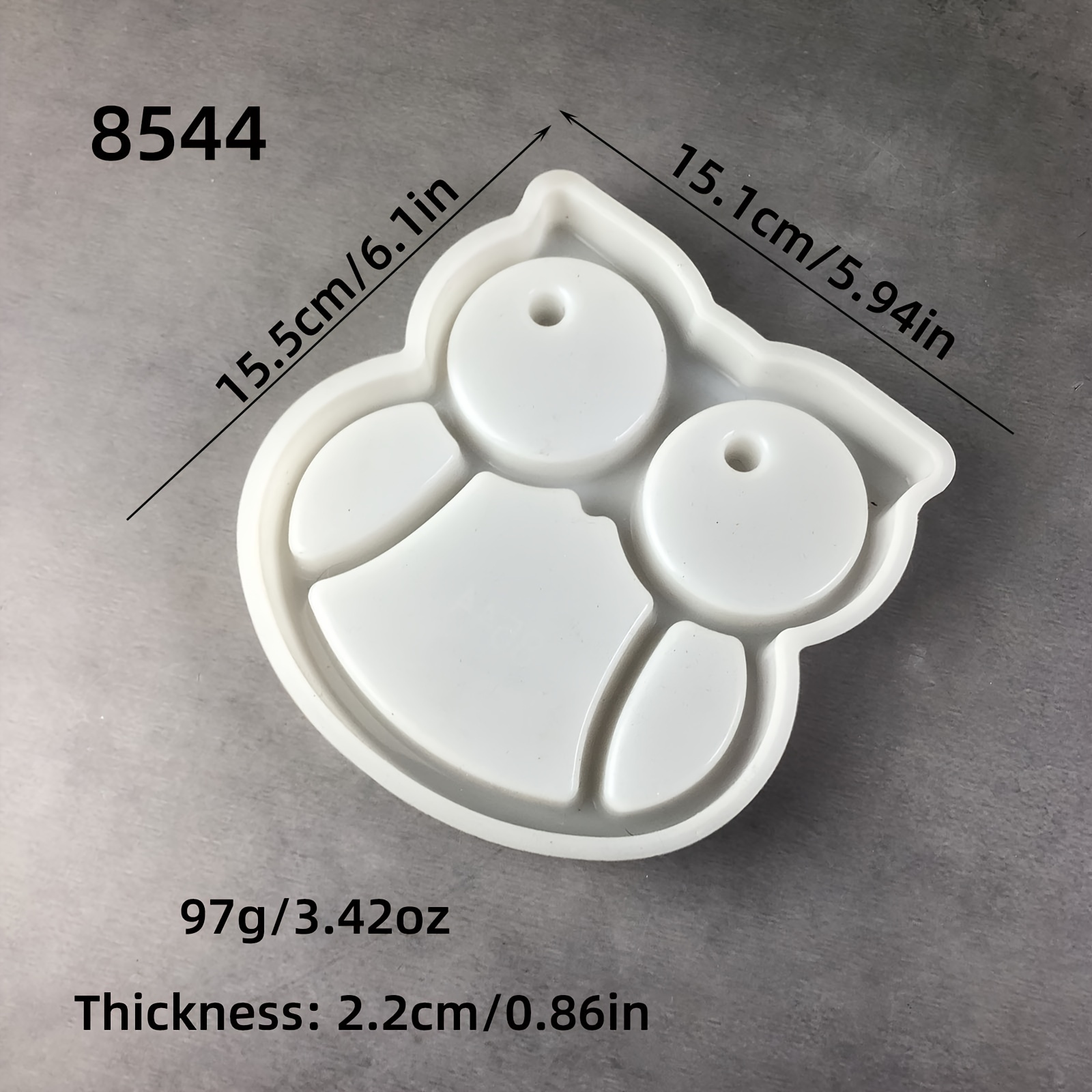 Image of 1pc Owl-shaped Silicone Mold For Epoxy Resin Storage Tray, Diy Craft Resin Casting Mold For Jewelry Organizer, White Mold For Plaster Craft