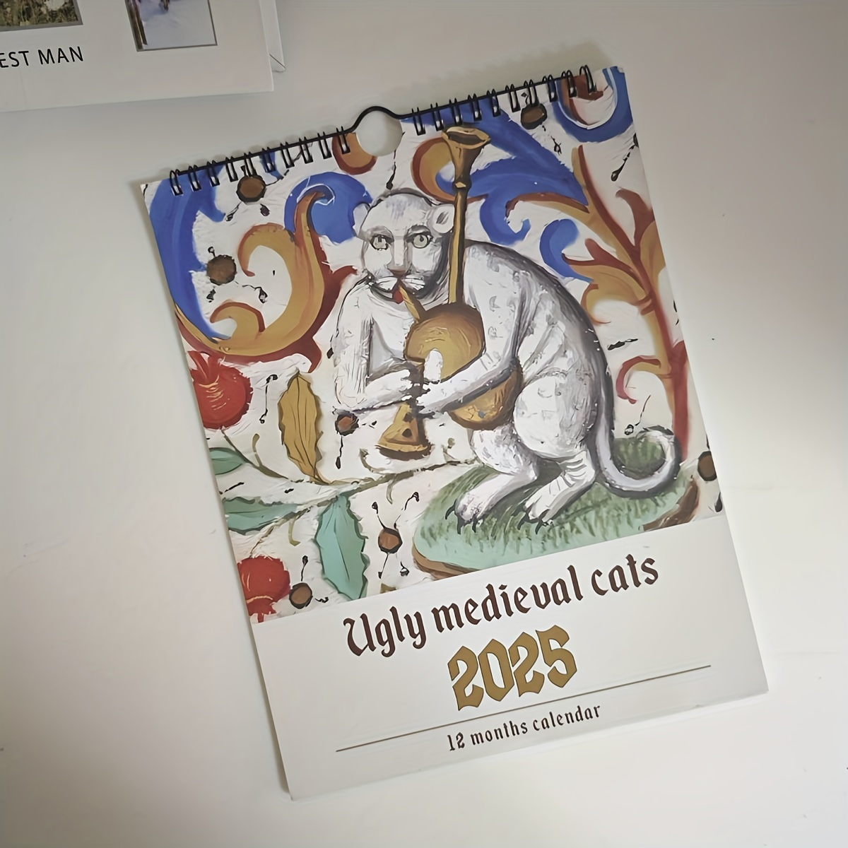 

2025 Medieval Cats Wall Calendar - 12-month Hanging Calendar With Whimsical Feline Illustrations