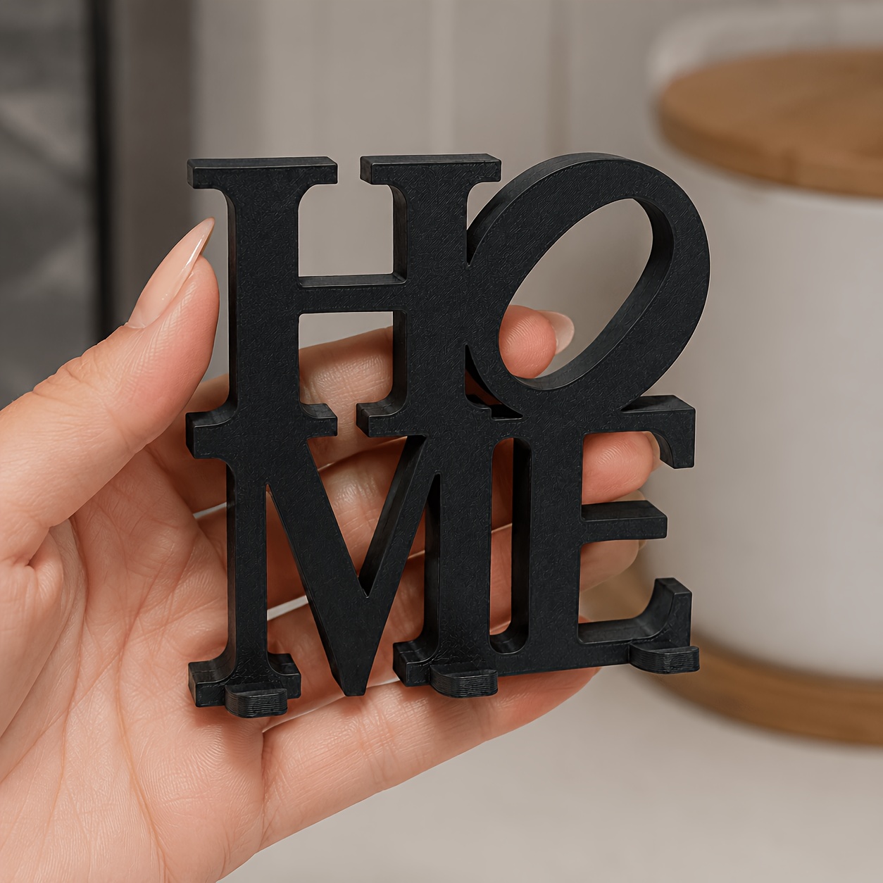 TEMU Portachiavi e portaasciugamani "HOME" stampato in 3D, moderno e minimalista - Organizzatore da a parete per la casa, mensola portachiavi in