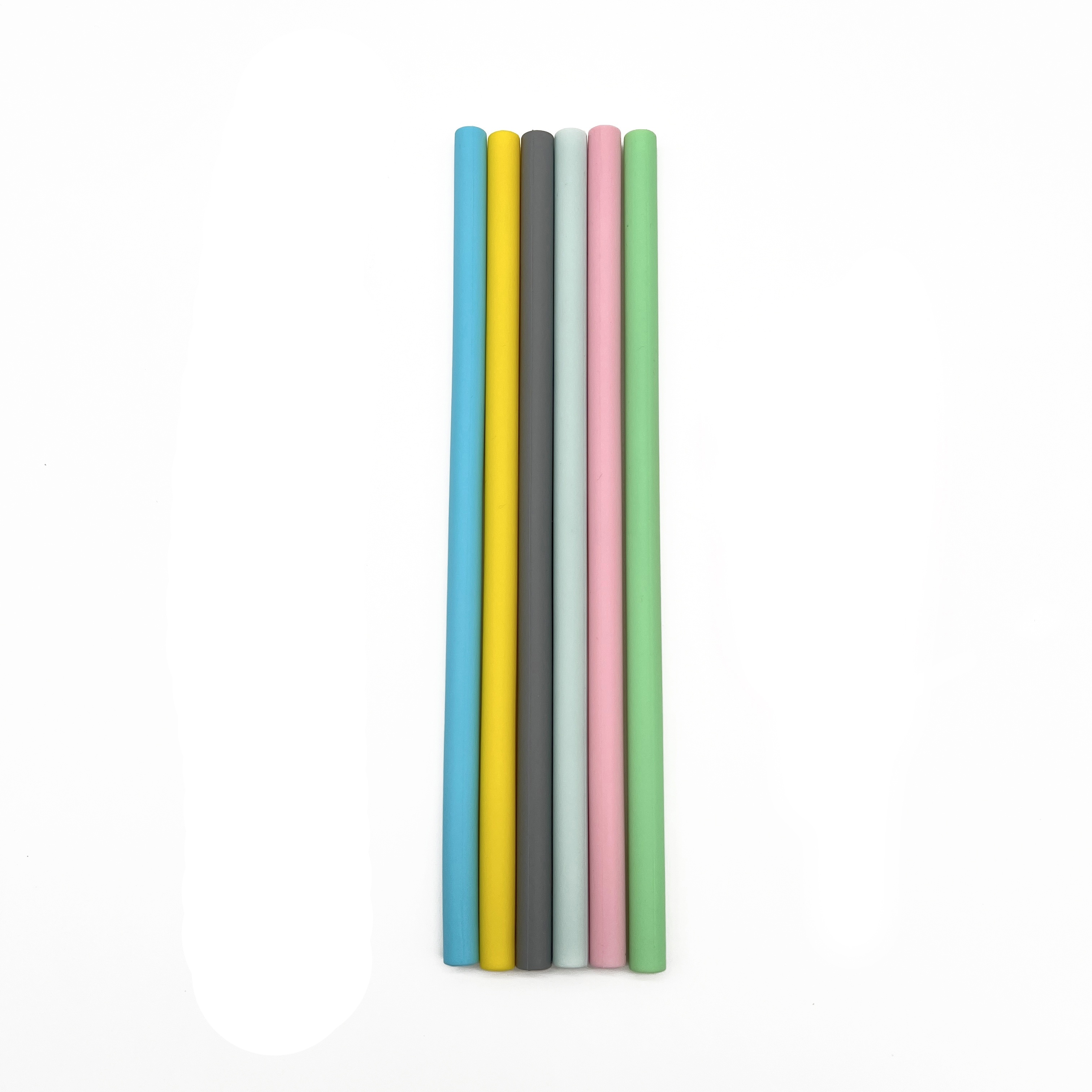 TEMU 6pcs Reusable Silicone Straw Set, Suitable For Hot Drinks Like Coffee, Bubble Tea, And Outdoor Camping, Available In Straight And Bent Styles