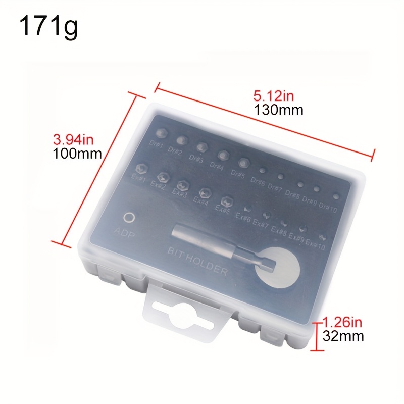 Image of 22pcs Screw Extractor Set In Plastic Case. Professionally Designed To Remove Stripped Screws. With Drill Bits And Screwdriver Bits For Removing All Kinds Of Screws