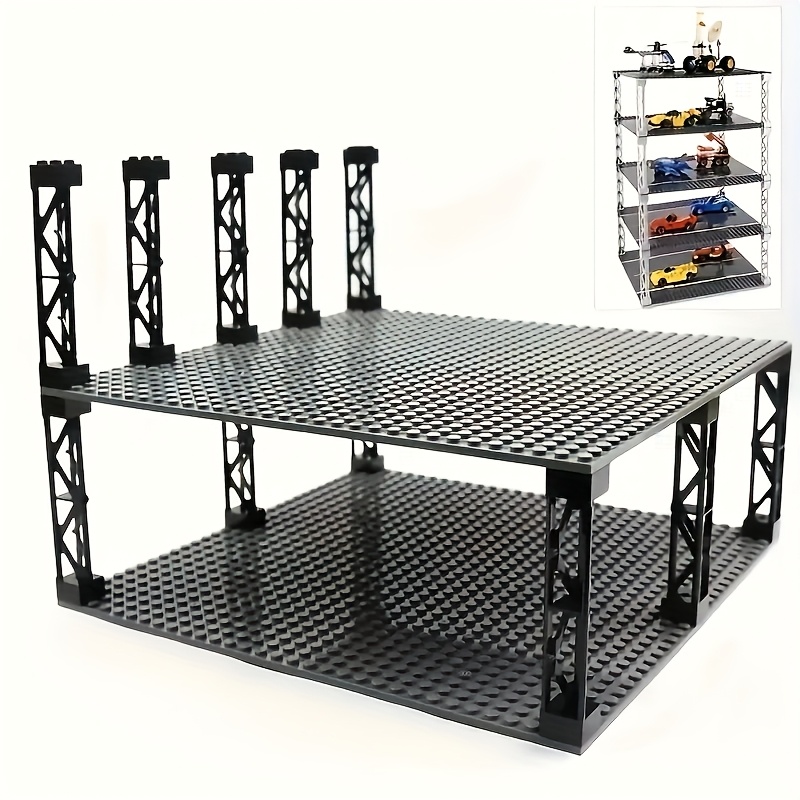 Tech Building Blocks Set with 2x10 Column Train Track Support