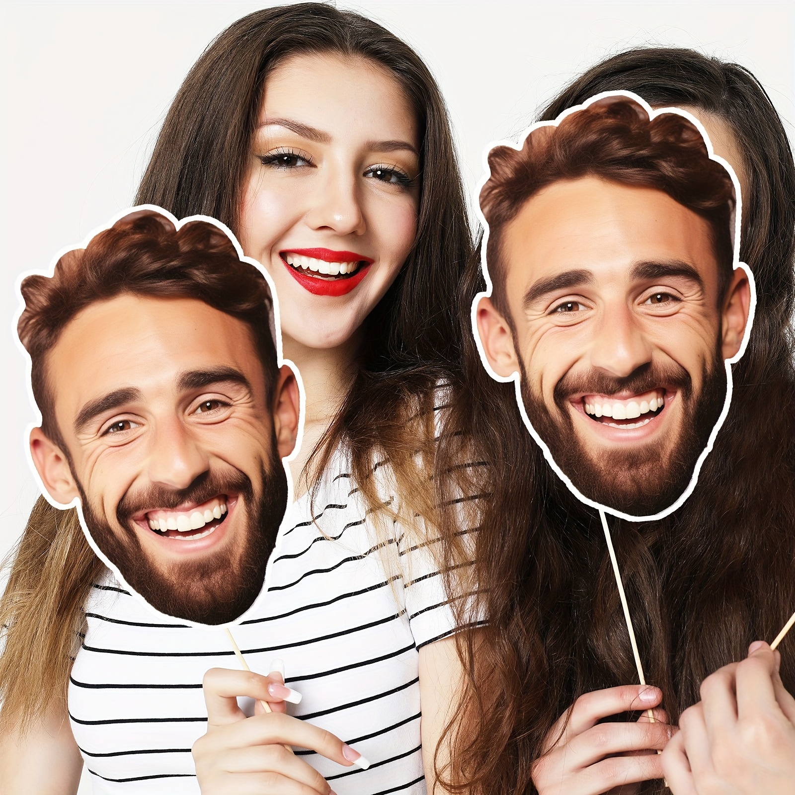 

Custom Photo Big Head Stick - Personalize With Your Picture For Birthday, Family Gatherings & Garden Decor
