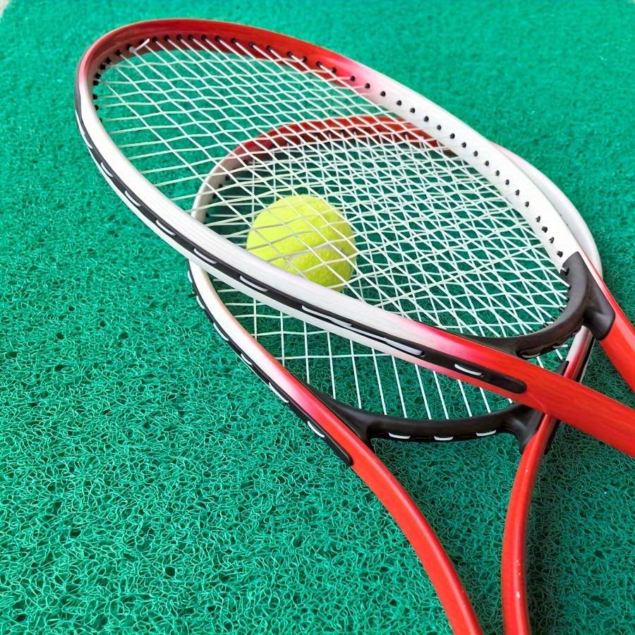 professional aluminum alloy tennis rackets for adults durable high bounce with 1 large ball included ideal for training competitive play double racket home tennis details 4