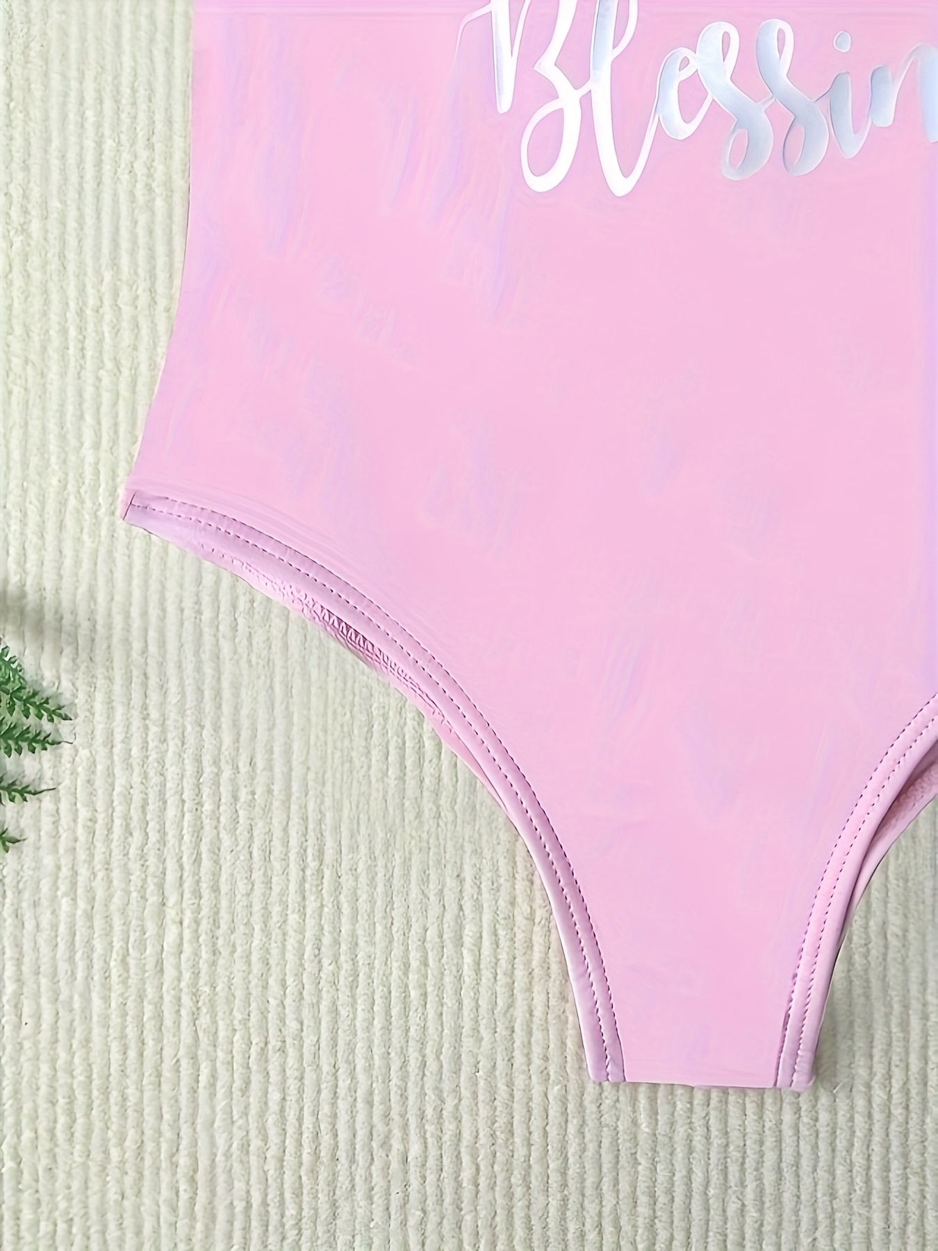 Ropa de baño linda con letras para niñas, traje de baño de una pieza sin  espalda, traje de baño para piscina, vacaciones, playa, ropa de playa