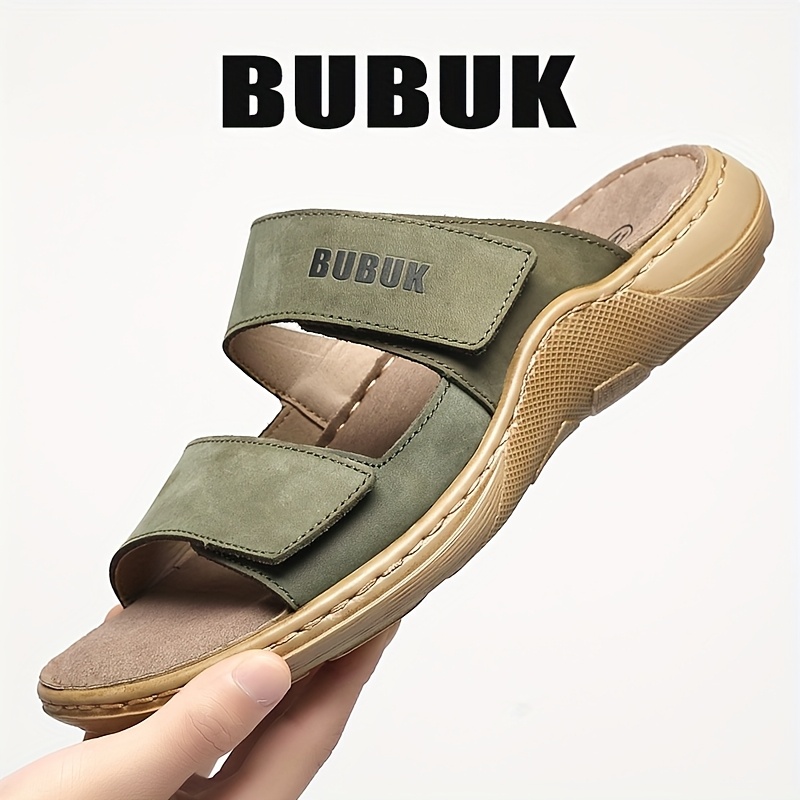 item picture mens new solid   layer cowhide arch support comfortable hiking shoes open toe comfortable non slip durable   mens outdoor shoes