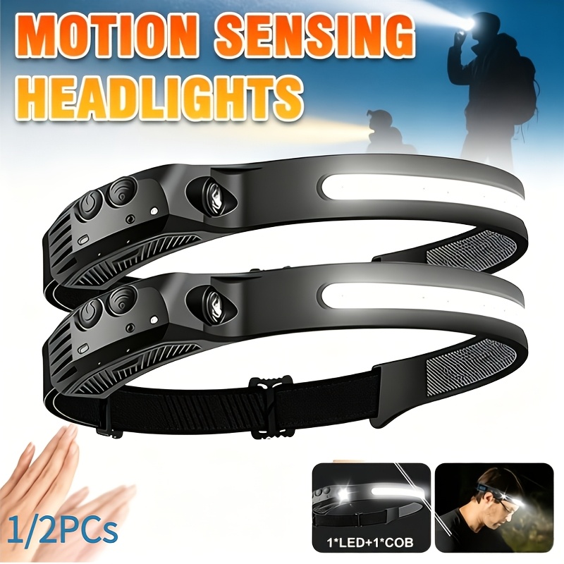 USB Rechargeable COB Headlamp with Adjustable Lighting Modes
