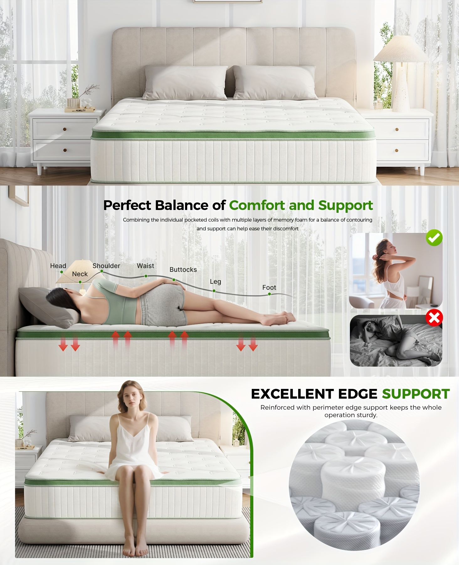 Avocado Dream Cooling Hybrid Mattress 12 Avocado Dream Cooling Hybrid Mattress