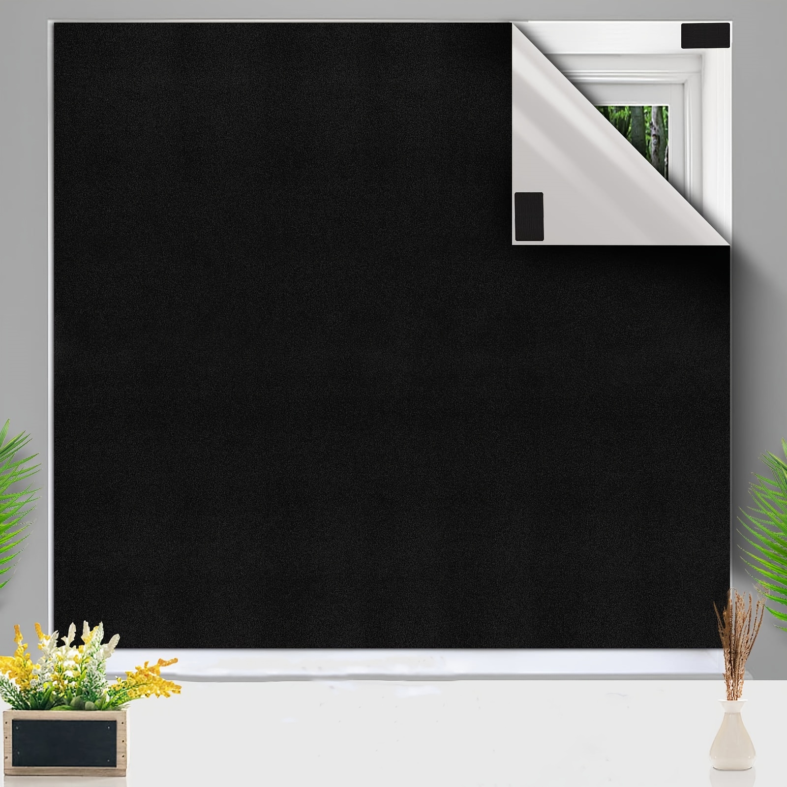   of blackout curtains designed for bedrooms featuring temporary shades for windows portable blinds with loops and hooks and   blackout window cover film suitable for use in bedrooms cars offices and during travel