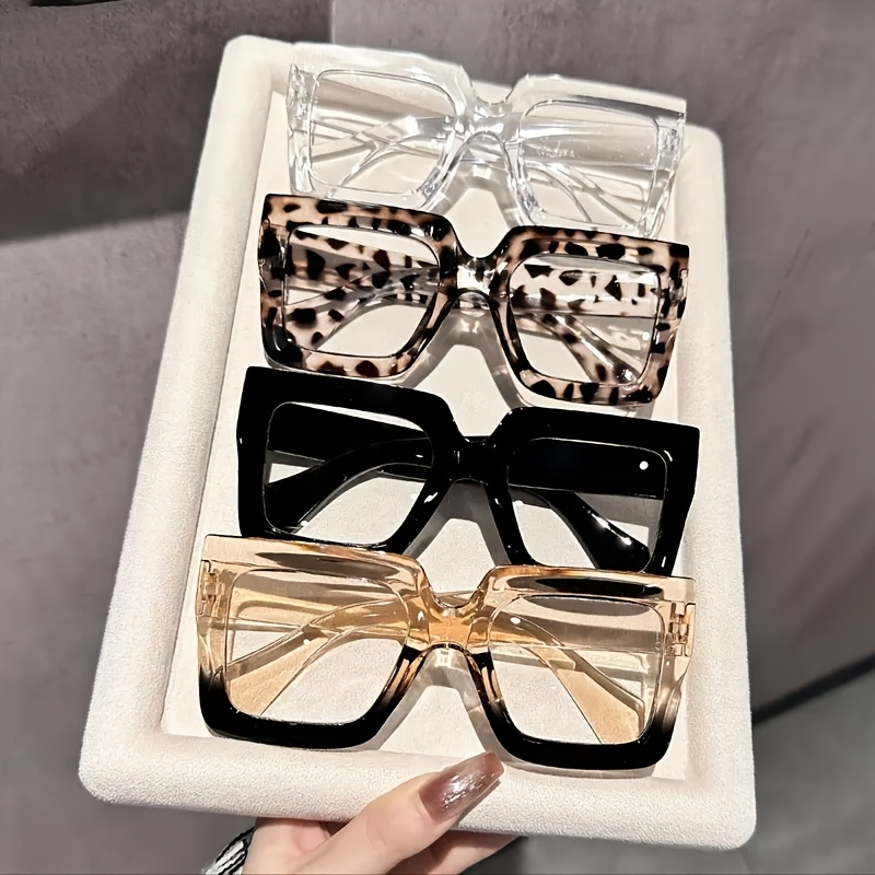 

4pcs Glasses Set, Full Rim & Lens, Eyewear For Work And Casual Outfits, Ideal For Students