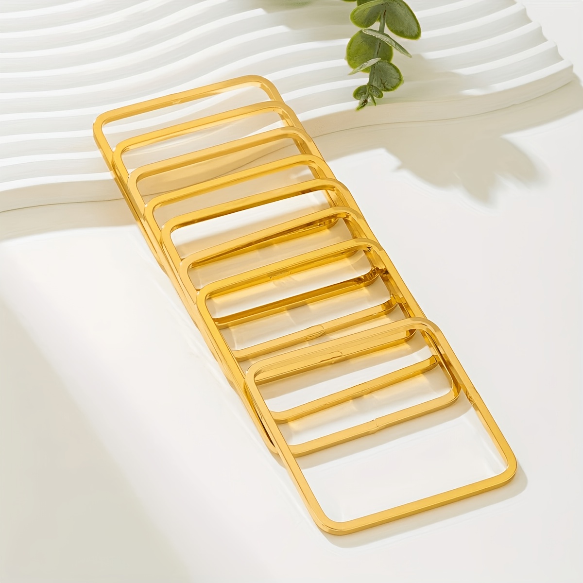 Unique Exaggerated Square Stackable Bangle Bracelet