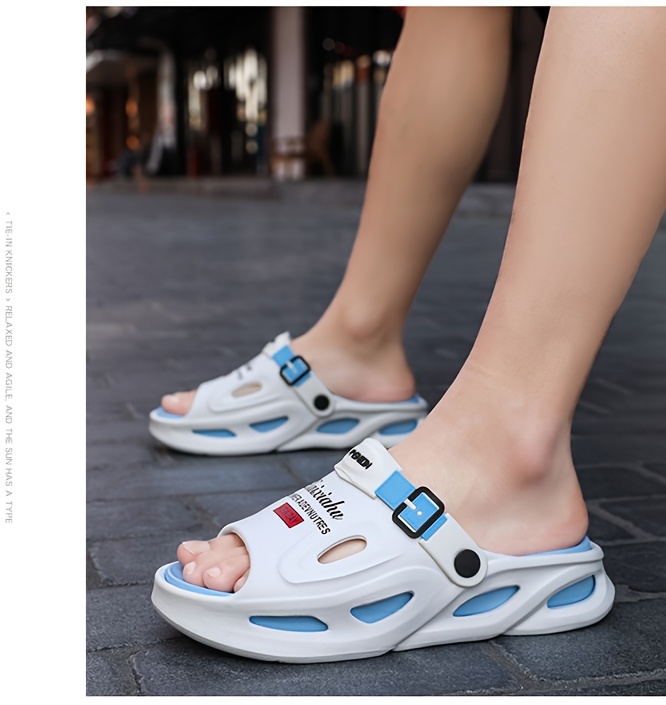 mens summer slip on slippers with anti slip eva thick sole dual purpose outdoor and casual beach sandals for driving Product details 8