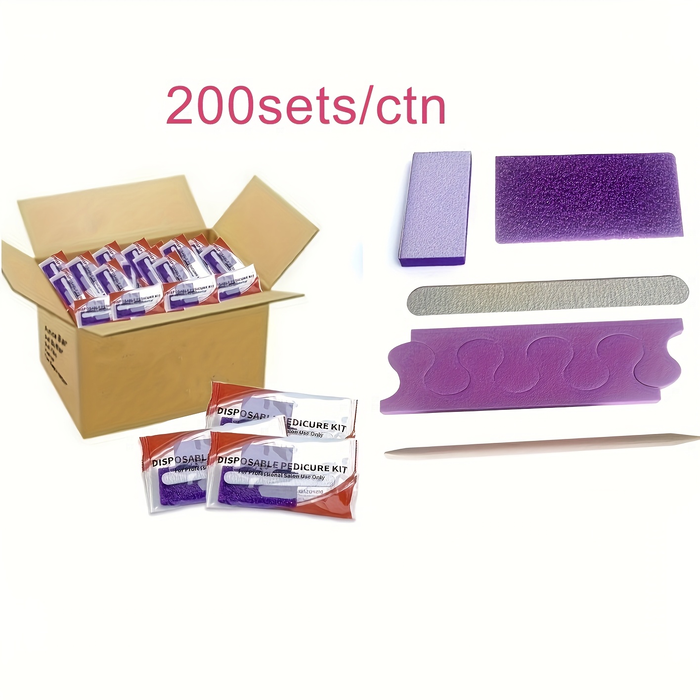 1000pcs 200-set Professional Nail Salon Pedicure Tools