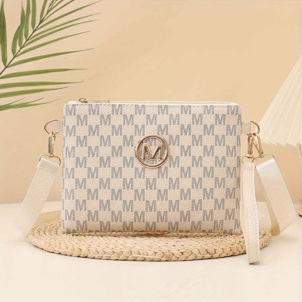 Cross-border 2025 Autumn/summer New Arrival Women's Crossbody Bag, Middle-aged Women's Fashion -shoulder Bag, Retro Pattern Women's Handbag