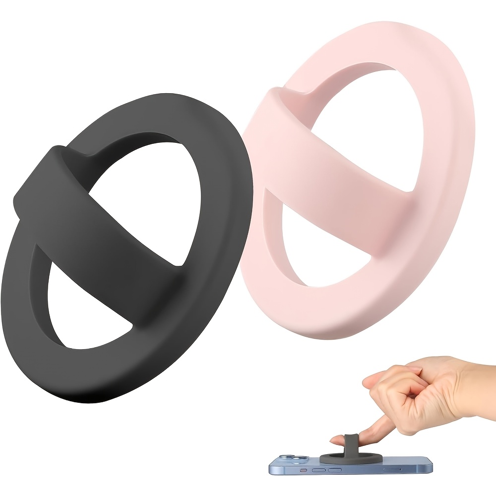 TEMU 2pcs Magnetic Ring Phone Grip Holder