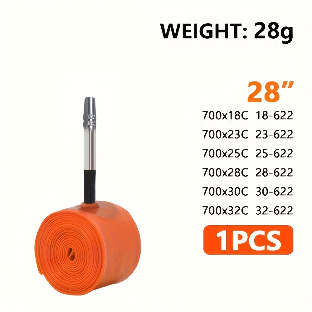 Image of Thinkrider 1pc 28g Ultralight Bike Inner Tube 700 X 18 25 28 Road Bicycle Tpu Tire 45/65/85mm Length French Valve Super Light Tube