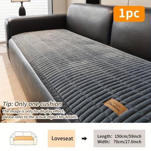 1pc high quality thick warm sofa cushion made of flannel with quilted design featuring labeling modern minimalist style long geometric patterns filled with polyester pet friendly integrated sofa sofa decoration