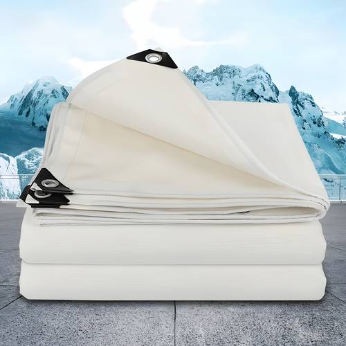 heavy duty waterproof white uv tear resistant reinforced edges with grommets 12 mil thick polyethylene cover suitable for roof camping car patio pool boat multipurpose protective tarps