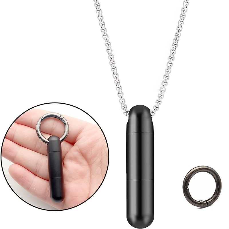 extended small pill case necklace portable mini pill holder