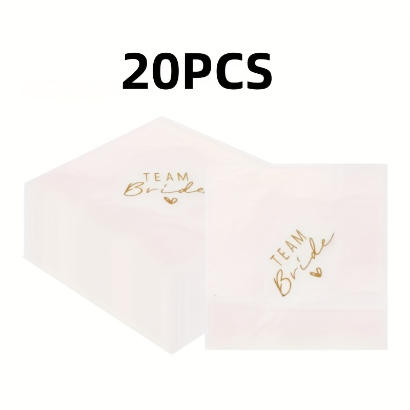 E-shop 20 Stk. Hochzeitsservietten, geeignet für Hochzeit, Brautparty, Brautdusche, Tischdekoration – Elegant, geeignet für Verlobungsessen,