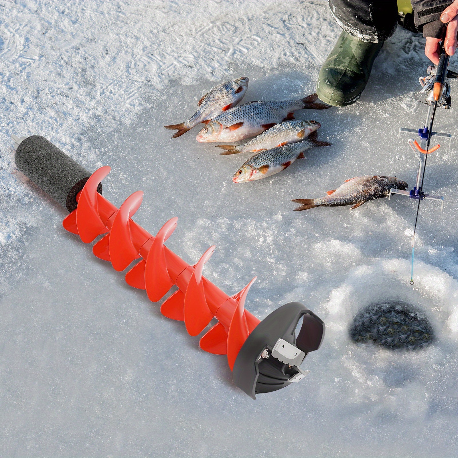 Image of 75cm Nylon Ice Auger Drill, Fishing Auger Replacement Blade, Ice Drill For Ice Fishing, Ice Camping, Winter Outdoor Expeditions | And Construction