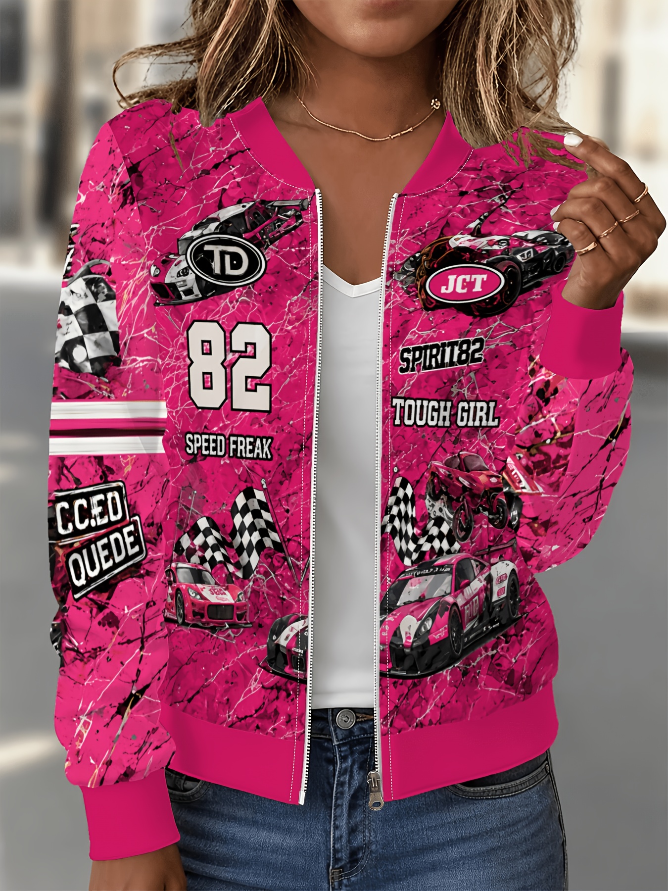 jackets racing sold on Temu United States