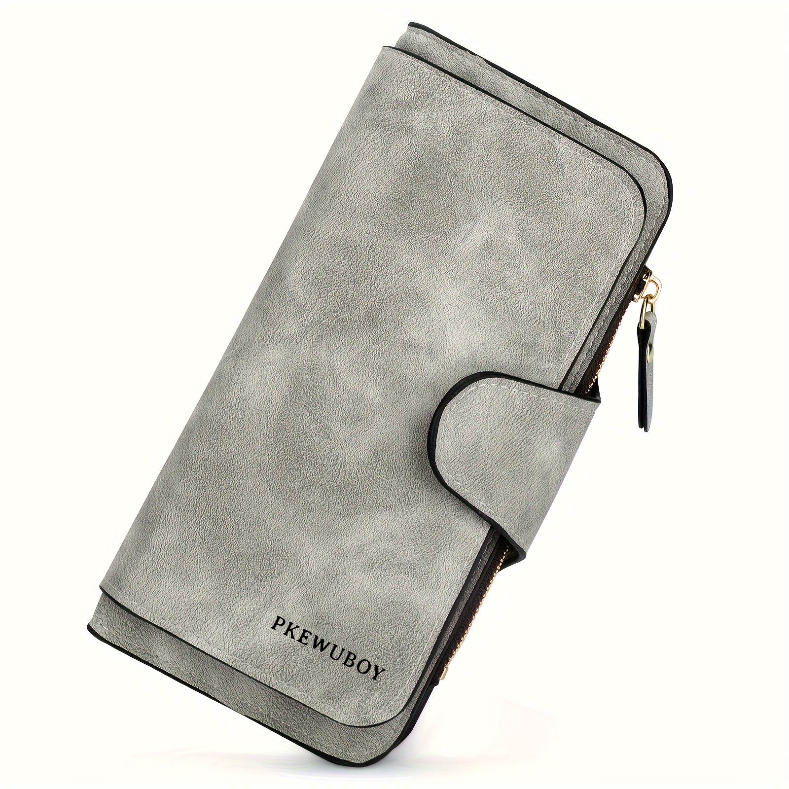 

Elegant Women's Long Wallet - Vintage Style, Soft Faux Leather With Multiple Card Slots & Zippered Coin Purse