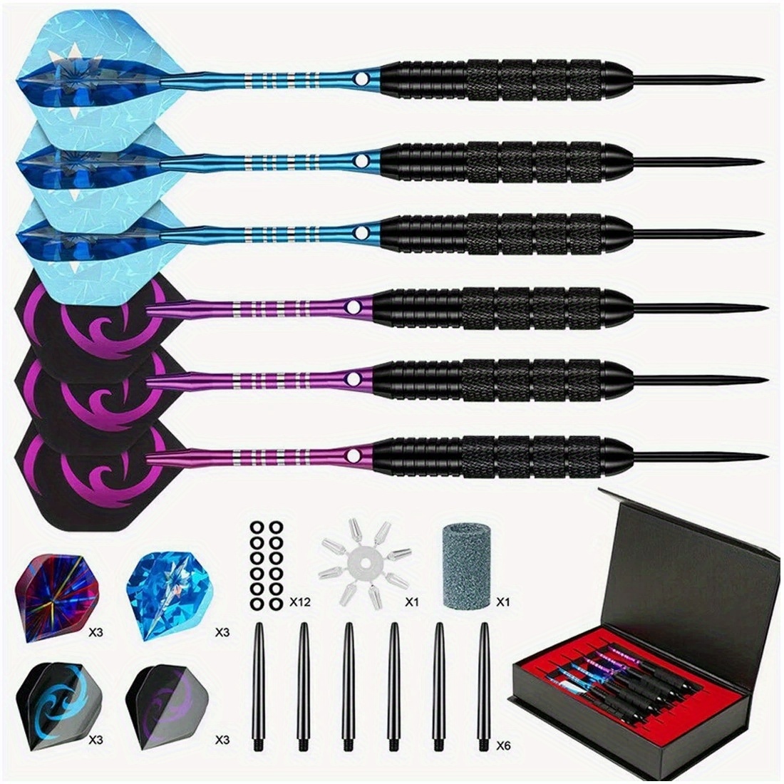 Professional Tungsten Darts Set of 6 with Case