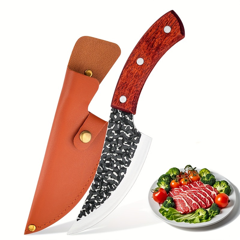 

1pc Outdoor Boning Picnic Knife Outdoor Adventure Survival Knife Cutting Rope Handle Meat Knife Household Fruit Knife Kitchen Multi-purpose Knife