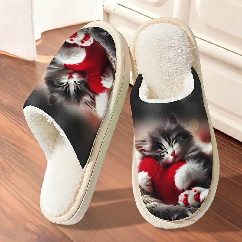TEMU Printed Design - Non-textured Men's Women's Home Slippers, Skin-friendly Breathable Comfortable Warm, Gift Elegant French Indoor Outdoor