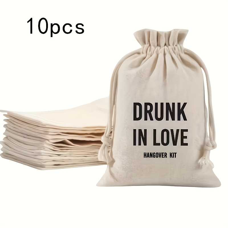 TEMU Cadeau pour elle/lui, ensemble de 10 sacs à cordon pour fêtes, parfait pour les kits de rétablissement d'enterrements de vie de fille, des fêtes