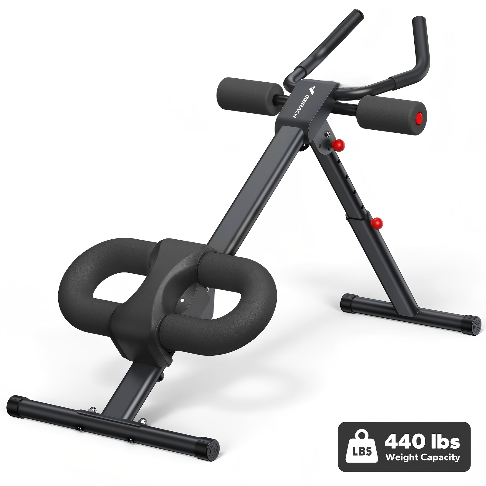 TEMU Merach Ab Machine, Ab Workout Equipment, Adjustable Ab Trainer Workout At Home Gym, Foldable, Abdominal Trainer For Stomach Workout, Without