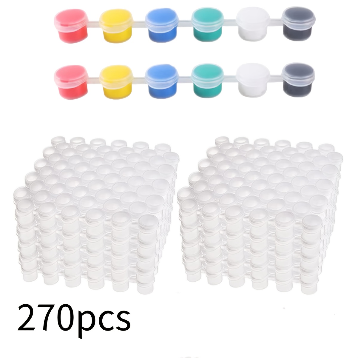 Image of 90/168/270 Empty Paint Cans, 2 Milliliters/0.0676 Ounces Cup Cans, 6 Empty Paint Cups Suitable For Painting Art And Craft Projects