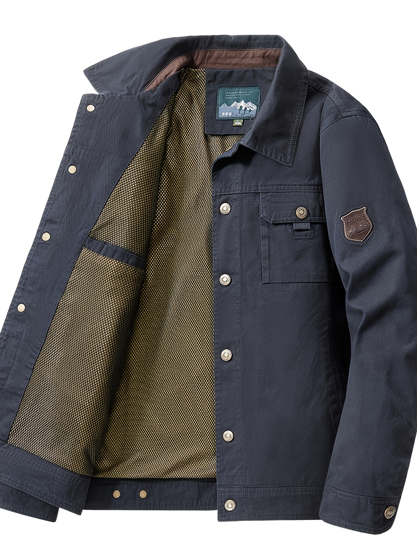 imagen del artículo chaqueta de   vintage de   para hombre con  , múltiples bolsillos, para desplazamientos   y uso casual