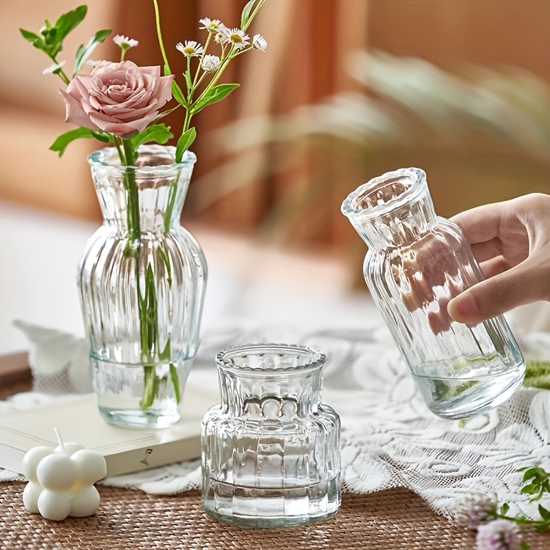 3 個の透明なガラスシリンダー花瓶バルク シリンダーフローティング