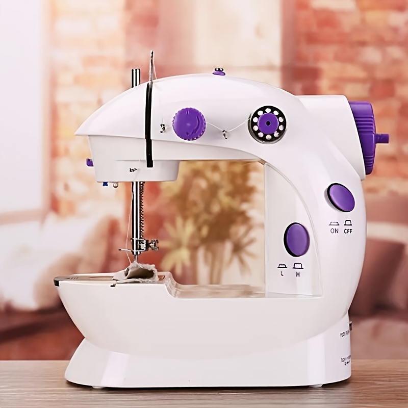 

Compact Portable Electric Sewing Machine - Lightweight, Multifunctional For Stitches & Needs, Easy Carry Design, White/pink