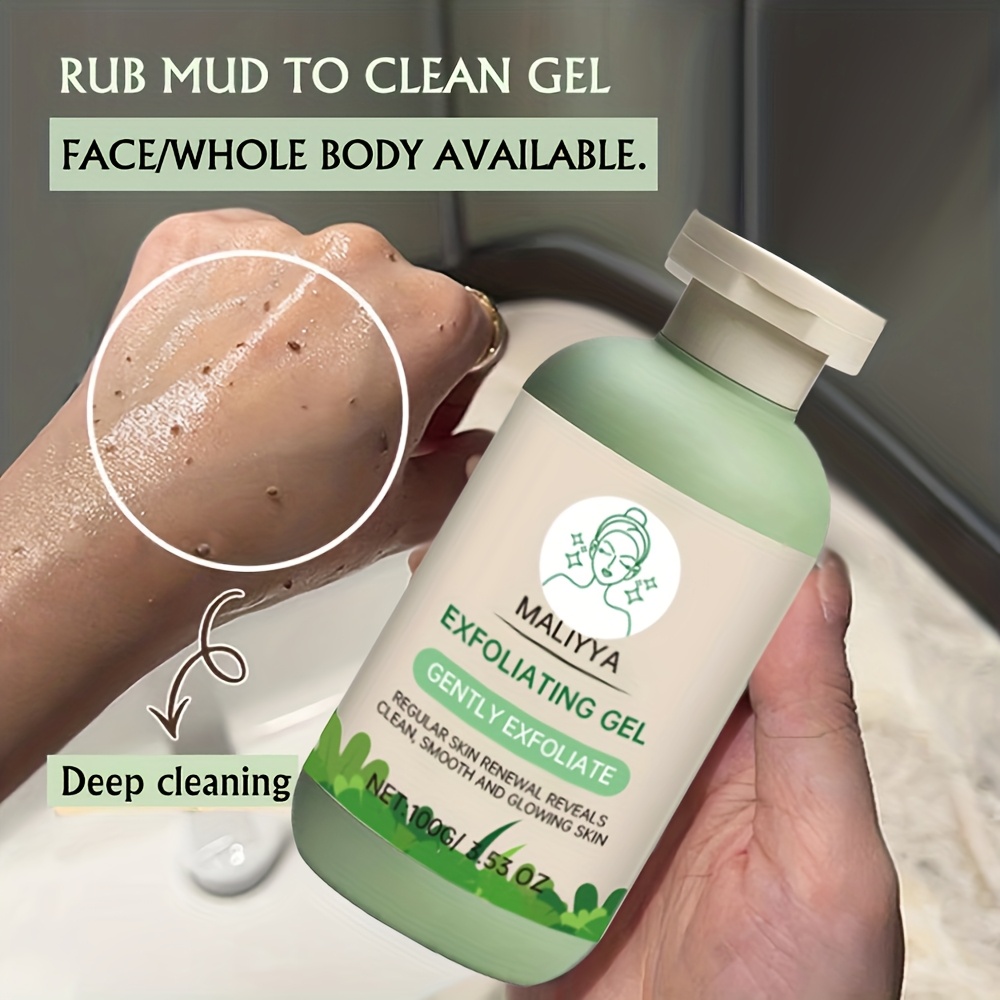 exfoliating scrub gel deep cleansing moisturizing aloe and almond   gentle exfoliation for face hands and feet suitable for all light beige types   scrub facial scrub gel for   body scrub face scrub for women
