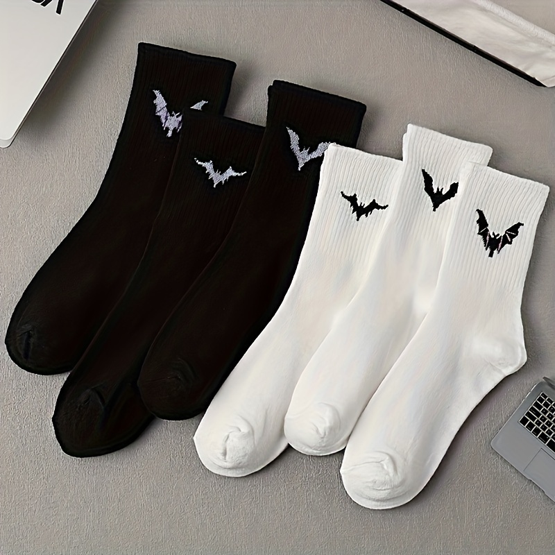 

6 Pairs Of Simple And Comfortable Breathable Mid-calf Socks For Women