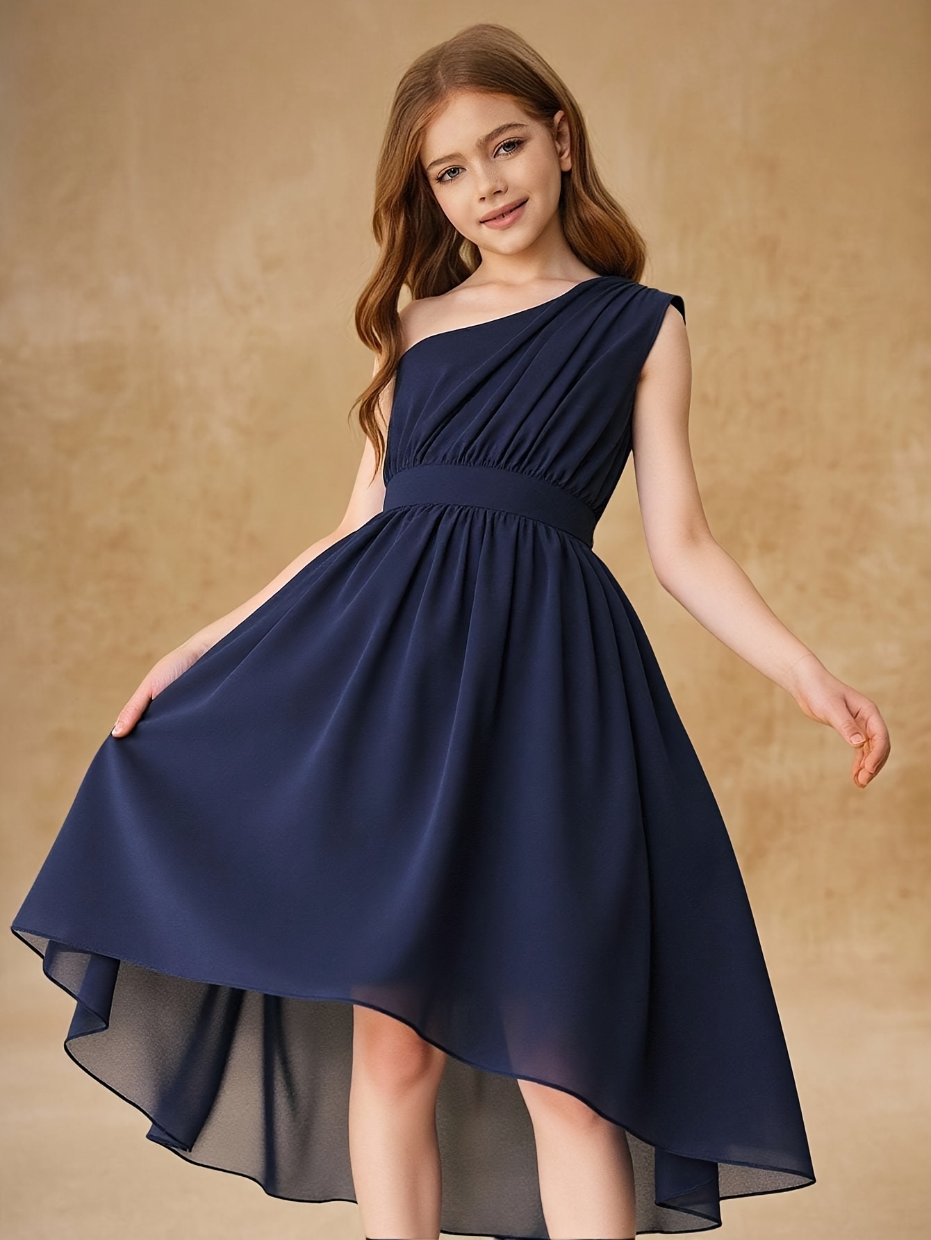 romantic elegant luxurious deep navy blue asymmetrical - Temu Mauritius