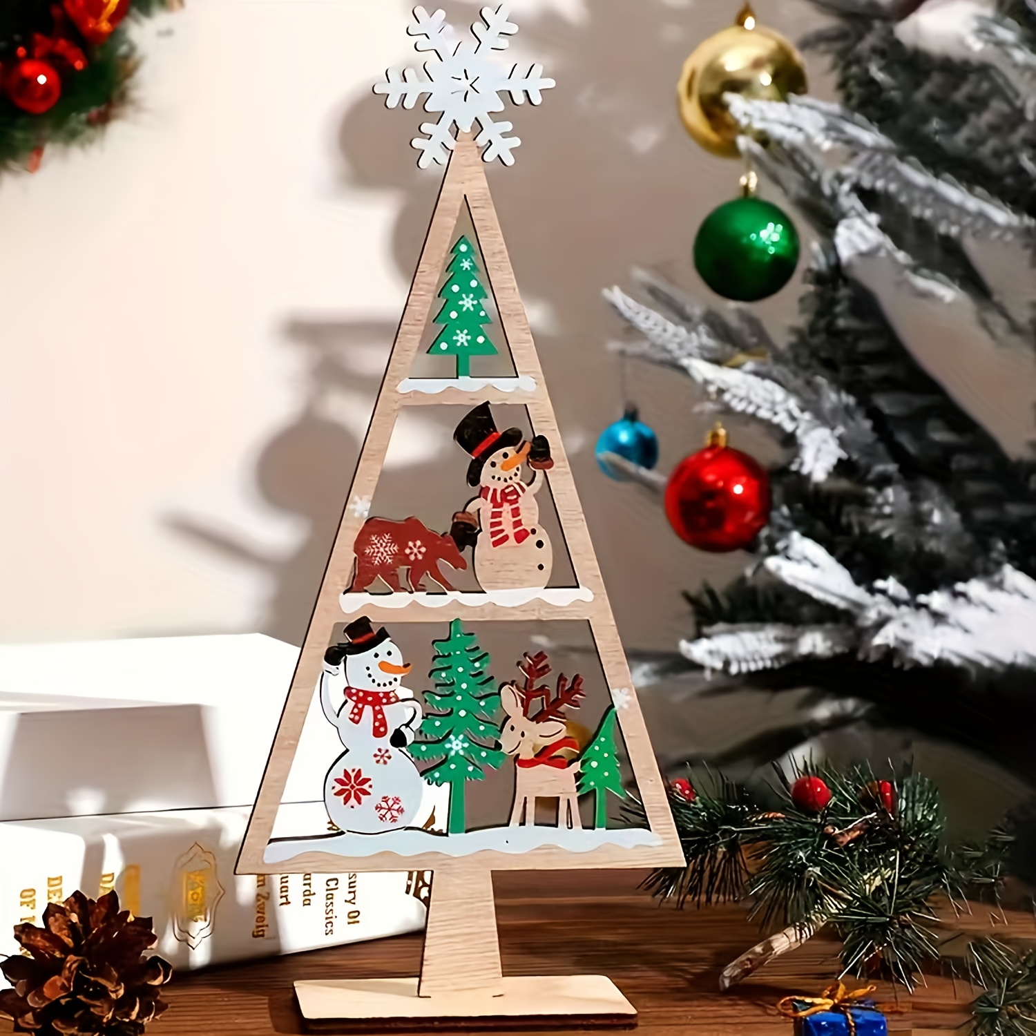 Ornamenti Di Legno Per Albero Di Natale - Old World Christmas, Dipinti A Mano, Renna, Decorazioni Natalizie Tradizionali - 2