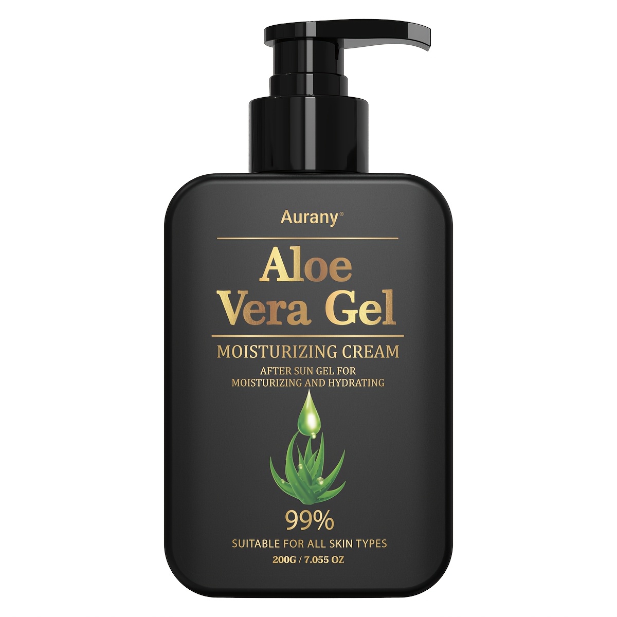 Image of Aloe Vera Gel & Nourishment - Moisturizer For , Tightens Pores, Lightweight, Non-sticky, Suitable For Face, Body, Thigh And Moisturize Skin, Fast Absorbing Cream -200g