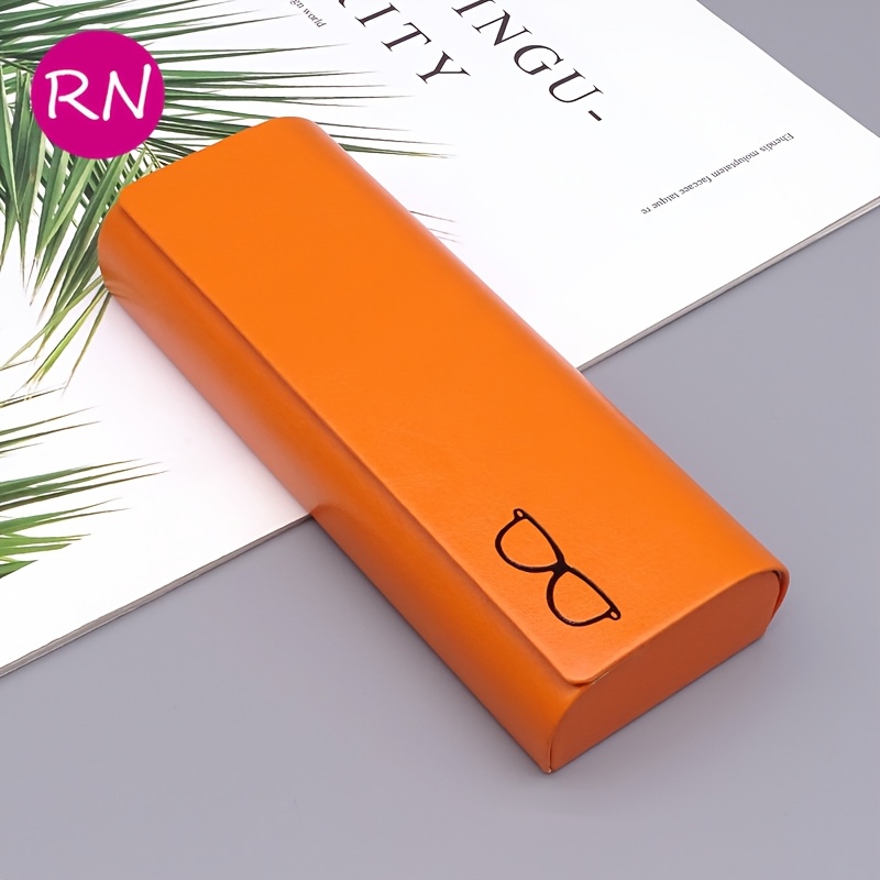 TEMU New High-end Easy Glasses Case Customizable With Name And Logo, Anti-pressure Glasses Case, Fashionable Large-capacity Glasses Storage Box